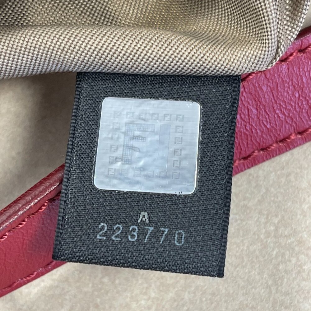 Fendi Vintage Zucchino Baguette Shoulder Bag - Red - Preowned - Picture 10 of 11